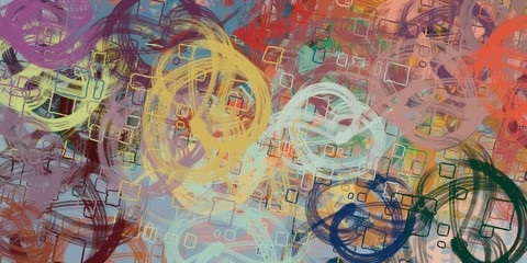 Crazy sketch random pattern. Chaos and variety. Modern art drawing painting. 2d illustration. Digital texture wallpaper. Artistic sketch draw backdrop material.