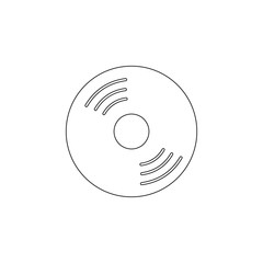 Colored cd disk icon. Element of web for mobile concept and web apps icon. Outline, thin line icon for website design and development, app development