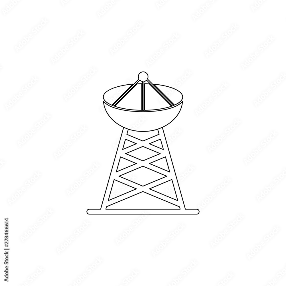 Aufkleber colored satellite dish icon. element of web for mobile concept and web apps icon. outline, thin line
