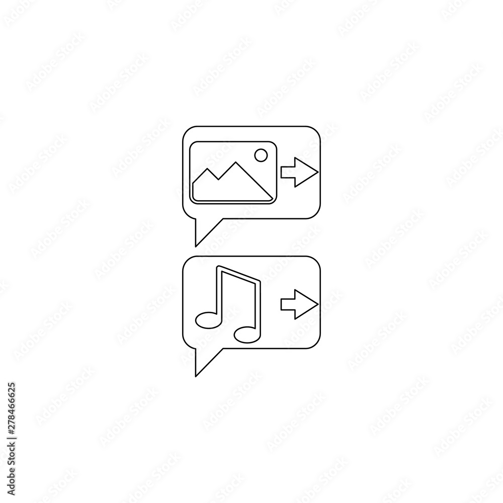 Aufkleber colored communication icon. element of web for mobile concept and web apps icon. outline, thin line 