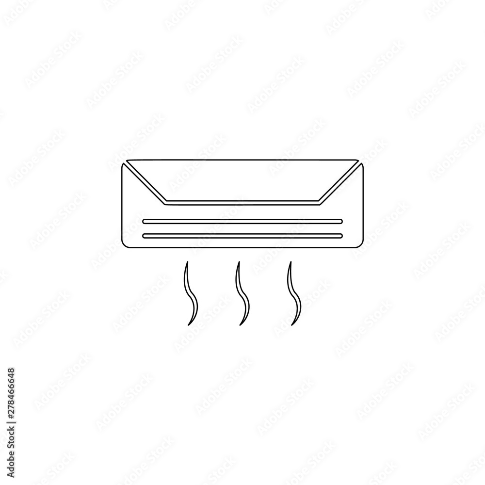 Aufkleber colored air conditioning icon. element of web for mobile concept and web apps icon. outline, thin li