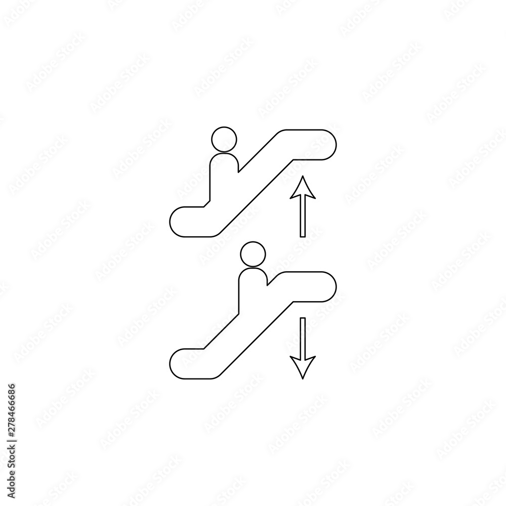 Aufkleber colored up down sign icon. element of web for mobile concept and web apps icon. outline, thin line i
