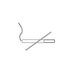 Colored no smoking sign icon. Element of web for mobile concept and web apps icon. Outline, thin line icon for website design and development, app development