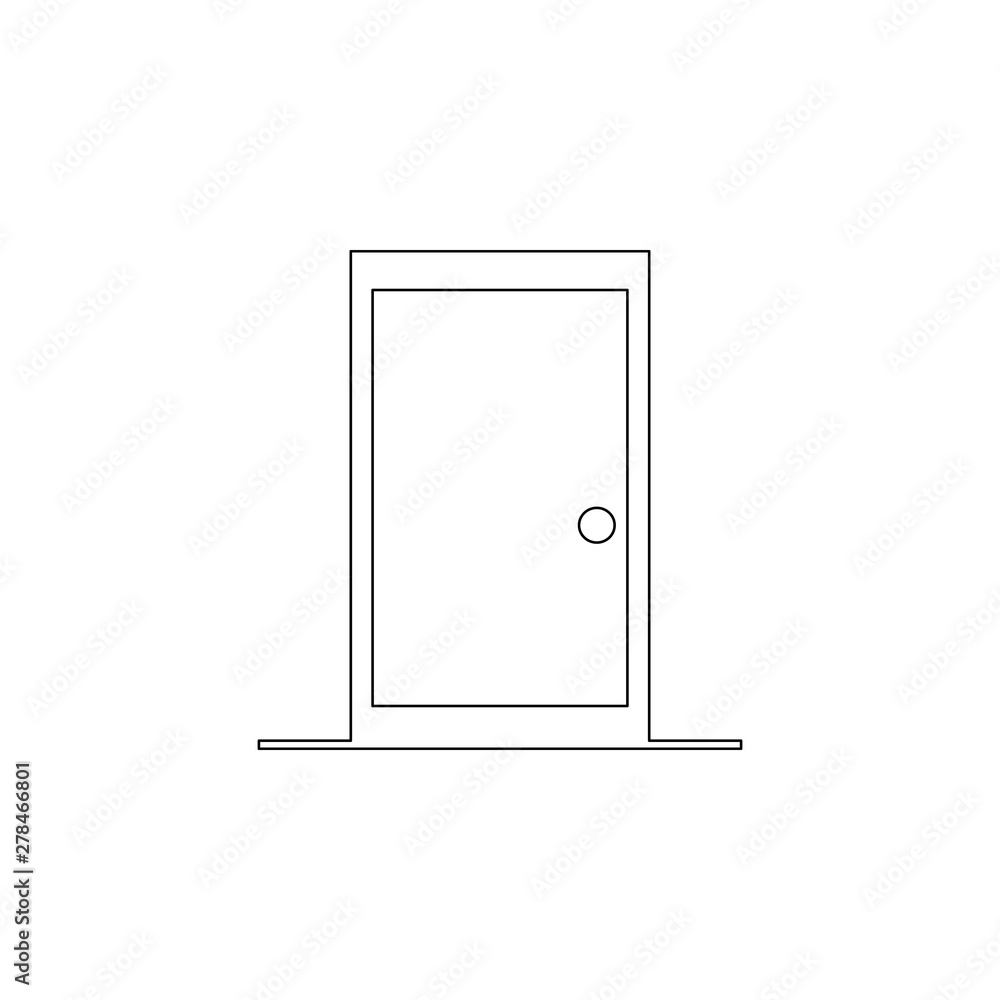 Aufkleber colored door icon. element of web for mobile concept and web apps icon. outline, thin line icon for 