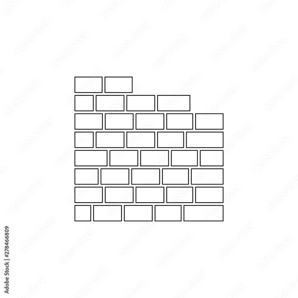 Aufkleber colored wall icon. element of web for mobile concept and web apps icon. outline, thin line icon for 