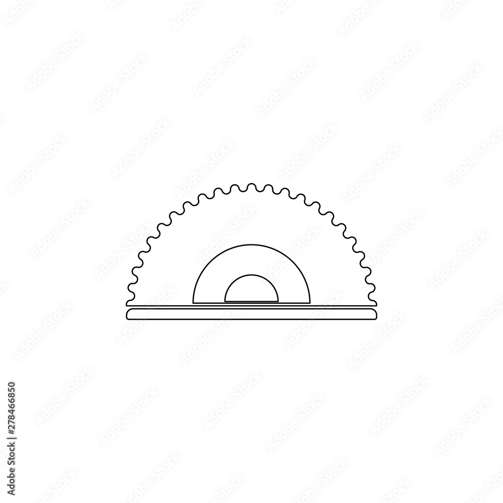 Poster colored wood saw icon. element of web for mobile concept and web apps icon. outline, thin line icon 
