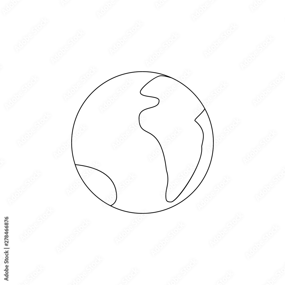 Aufkleber earth from space icon. element of space for mobile concept and web apps icon. outline, thin line ico
