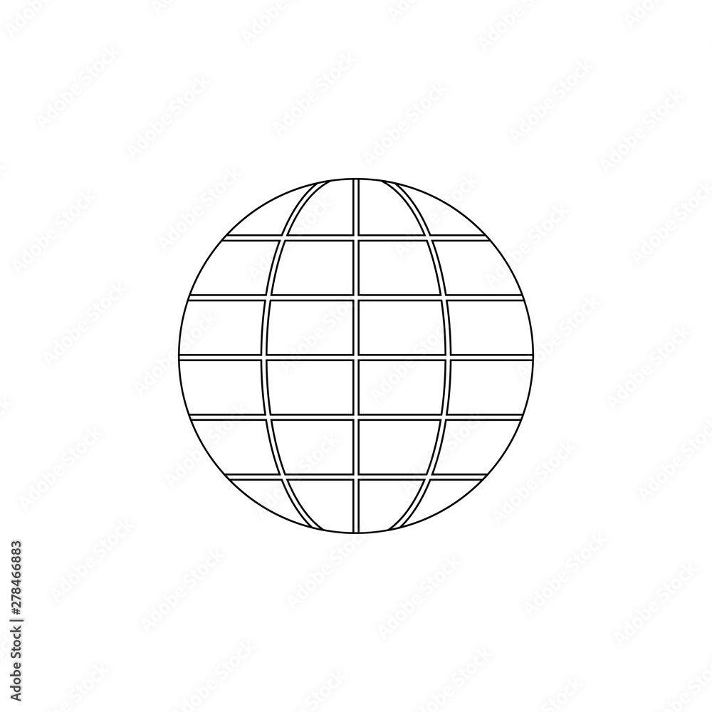 Aufkleber globe icon. element of space for mobile concept and web apps icon. outline, thin line icon for websi