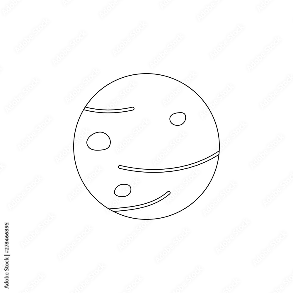 Aufkleber red planet icon. element of space for mobile concept and web apps icon. outline, thin line icon for 