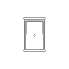 Colored window icon. Element of web for mobile concept and web apps icon. Outline, thin line icon for website design and development, app development