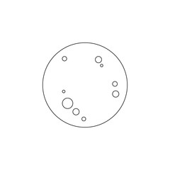 moon icon. Element of space for mobile concept and web apps icon. Outline, thin line icon for website design and development, app development