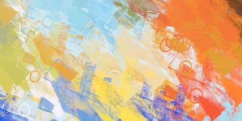 Crazy sketch random pattern. Chaos and variety. Modern art drawing painting. 2d illustration. Digital texture wallpaper. Artistic sketch draw backdrop material. 