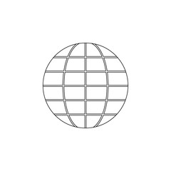 globe icon. Element of space for mobile concept and web apps icon. Outline, thin line icon for website design and development, app development