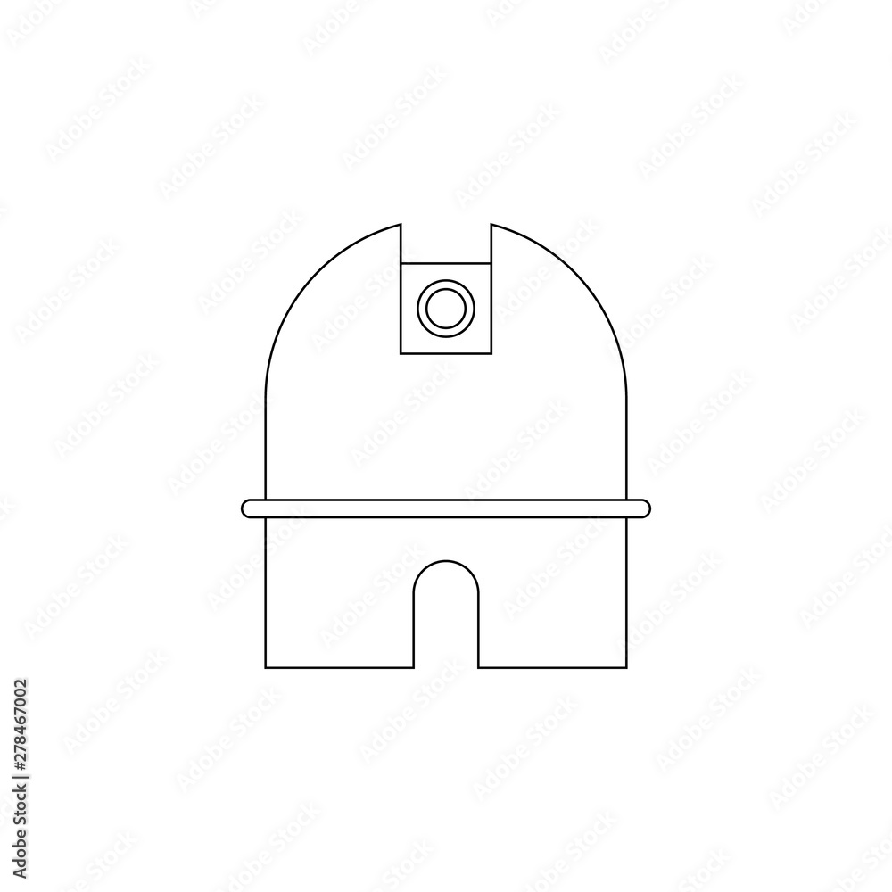 Aufkleber observatory icon. element of space for mobile concept and web apps icon. outline, thin line icon for