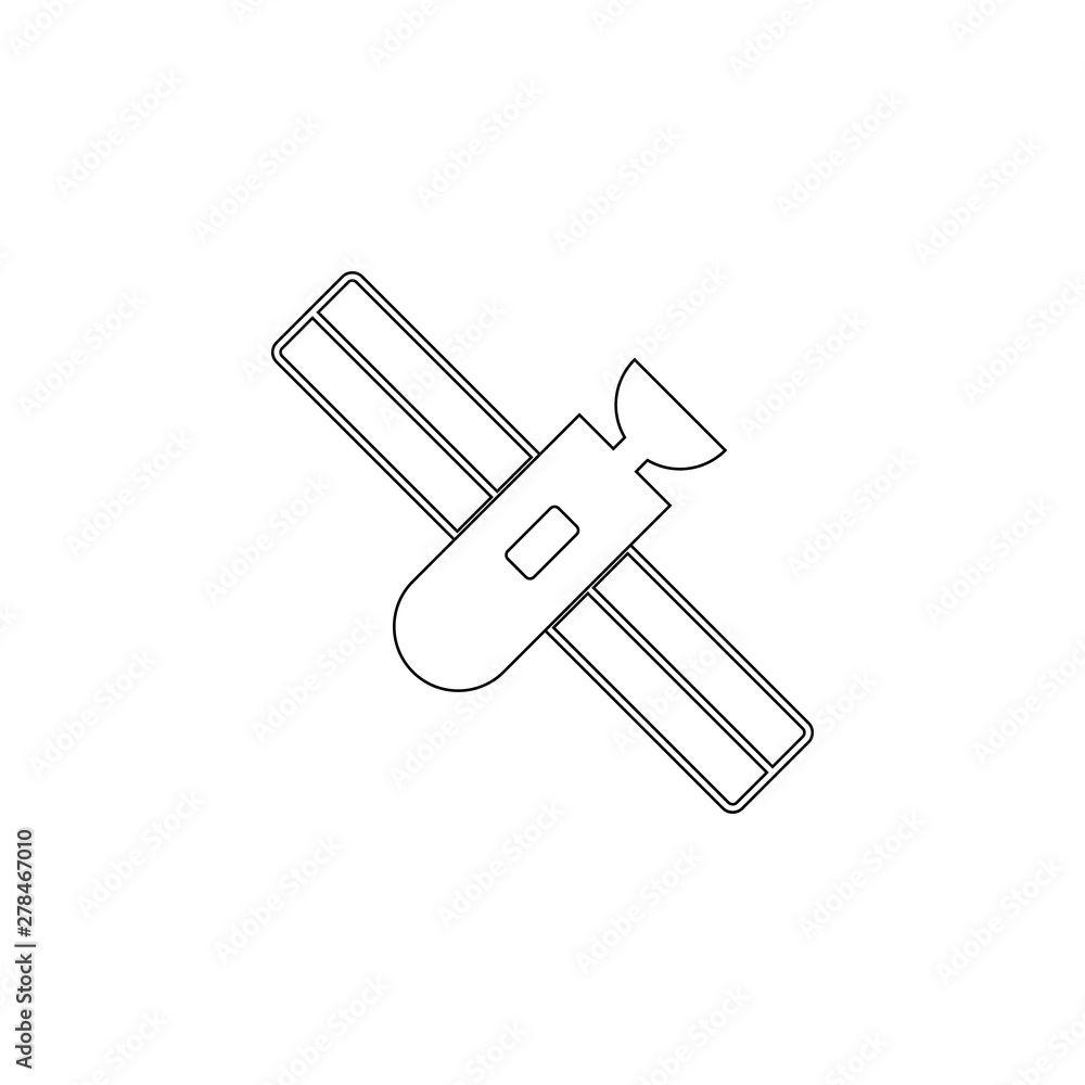 Aufkleber satellite icon. element of space for mobile concept and web apps icon. outline, thin line icon for w