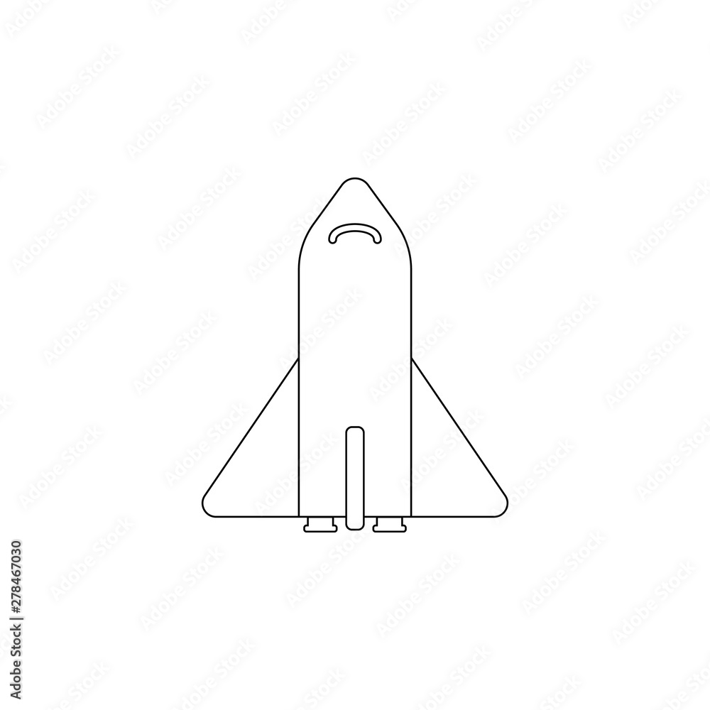 Poster shuttle icon. element of space for mobile concept and web apps icon. outline, thin line icon for web