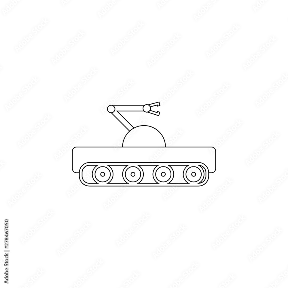 Aufkleber rover icon. element of space for mobile concept and web apps icon. outline, thin line icon for websi