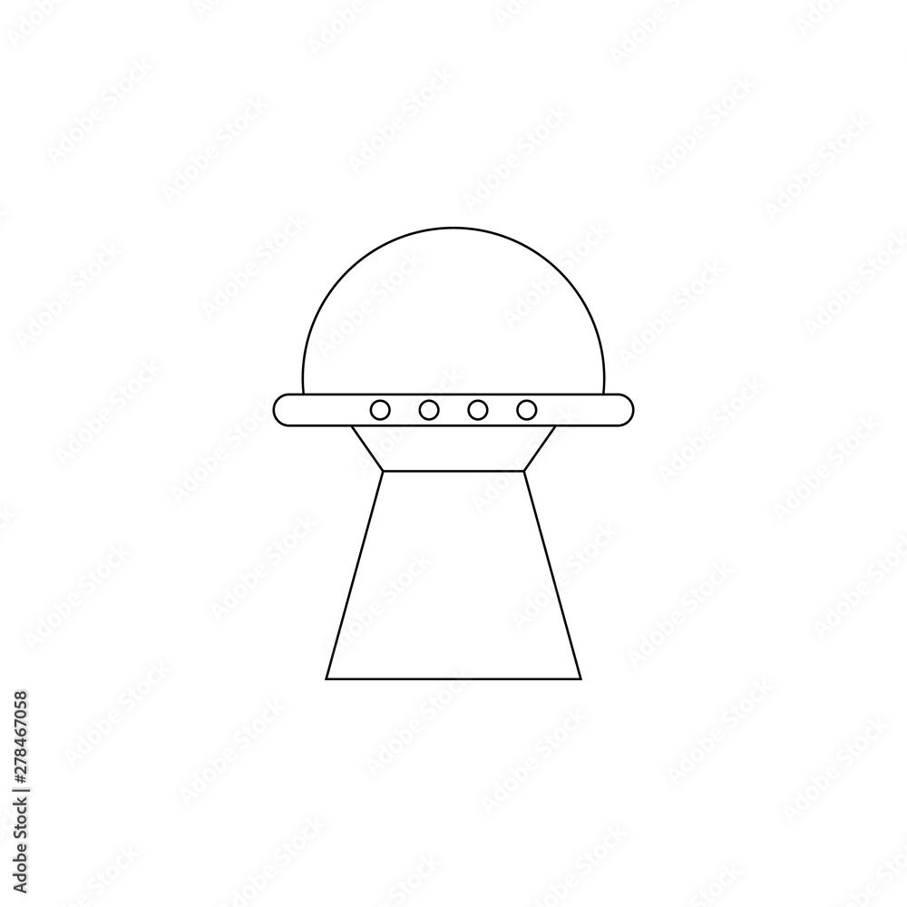 Aufkleber ufo icon. element of space for mobile concept and web apps icon. outline, thin line icon for website