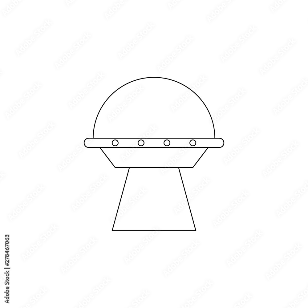 Aufkleber ufo icon. element of space for mobile concept and web apps icon. outline, thin line icon for website