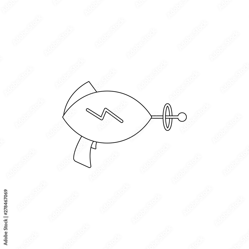 Aufkleber blaster icon. element of space for mobile concept and web apps icon. outline, thin line icon for web
