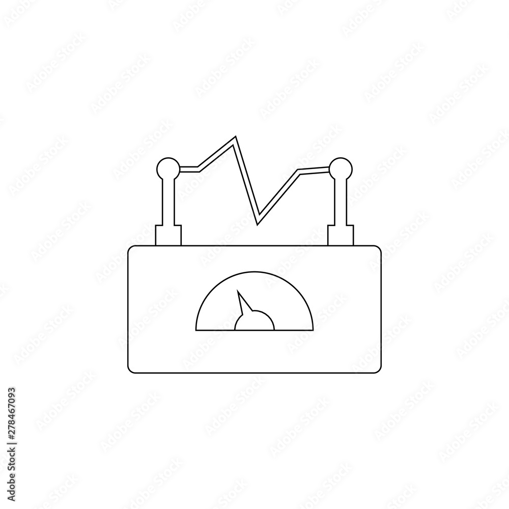 Poster electra apparatus icon. element of space for mobile concept and web apps icon. outline, thin line ic