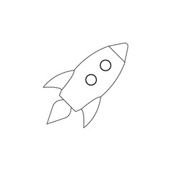 rocket icon. Element of space for mobile concept and web apps icon. Outline, thin line icon for website design and development, app development