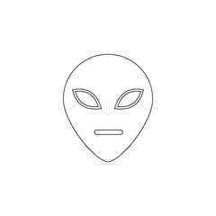 alien icon. Element of space for mobile concept and web apps icon. Outline, thin line icon for website design and development, app development