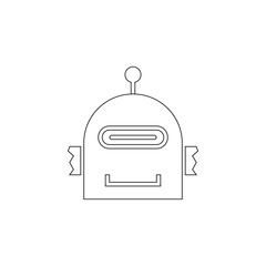 robot head icon. Element of space for mobile concept and web apps icon. Outline, thin line icon for website design and development, app development