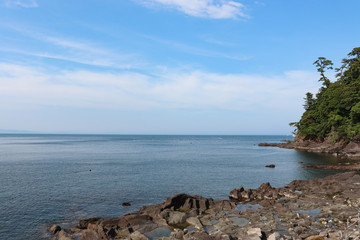 Fototapeta na wymiar 琴ヶ浜（神奈川県真鶴町）,manazuru town,kanagawa pref,japan