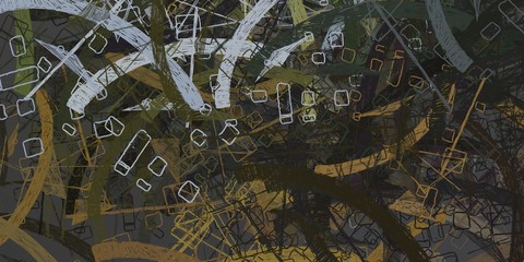 Crazy sketch random pattern. Chaos and variety. Modern art drawing painting. 2d illustration. Digital texture wallpaper. Artistic sketch draw backdrop material.