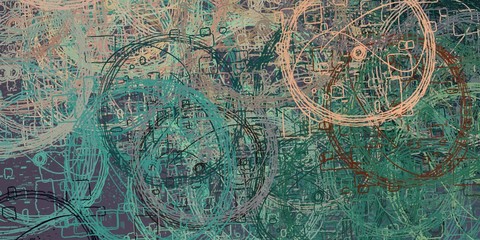 Crazy sketch random pattern. Chaos and variety. Modern art drawing painting. 2d illustration. Digital texture wallpaper. Artistic sketch draw backdrop material. 