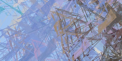 Crazy sketch random pattern. Chaos and variety. Modern art drawing painting. 2d illustration. Digital texture wallpaper. Artistic sketch draw backdrop material. 