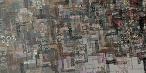 Fototapeta premium Crazy sketch random pattern. Chaos and variety. Modern art drawing painting. 2d illustration. Digital texture wallpaper. Artistic sketch draw backdrop material. 