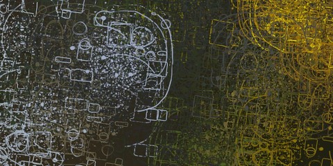 Crazy sketch random pattern. Chaos and variety. Modern art drawing painting. 2d illustration. Digital texture wallpaper. Artistic sketch draw backdrop material. 