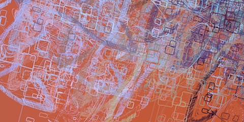 Crazy sketch random pattern. Chaos and variety. Modern art drawing painting. 2d illustration. Digital texture wallpaper. Artistic sketch draw backdrop material. 