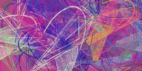 Crazy sketch random pattern. Chaos and variety. Modern art drawing painting. 2d illustration. Digital texture wallpaper. Artistic sketch draw backdrop material. 