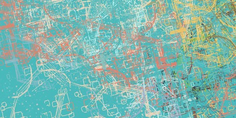 Crazy sketch random pattern. Chaos and variety. Modern art drawing painting. 2d illustration. Digital texture wallpaper. Artistic sketch draw backdrop material. 