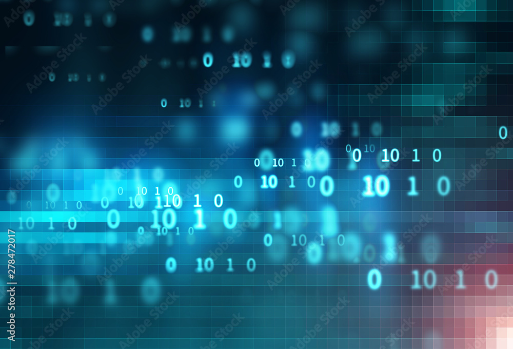 Leinwandbilder digital code number abstract technology background