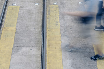 Pedestrian crossing at Busy City, Hong Kong