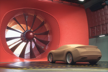 Wind Tunnel Clay Car Design Transportation
