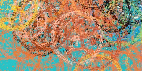 Crazy sketch random pattern. Chaos and variety. Modern art drawing painting. 2d illustration. Digital texture wallpaper. Artistic sketch draw backdrop material. 