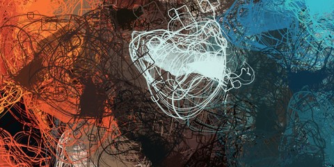 Abstract sketch random pattern. Chaos and variety. Modern art drawing painting. 2d illustration. Digital texture wallpaper. Artistic sketch draw backdrop material. 