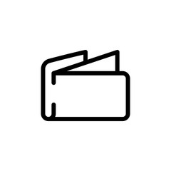 Obraz premium flat line wallet icon symbol sign, logo template, vector, eps 10