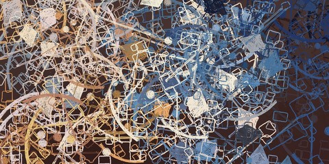 Abstract sketch random pattern. Chaos and variety. Modern art drawing painting. 2d illustration. Digital texture wallpaper. Artistic sketch draw backdrop material. 