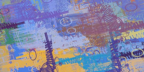 Abstract sketch random pattern. Chaos and variety. Modern art drawing painting. 2d illustration. Digital texture wallpaper. Artistic sketch draw backdrop material. 