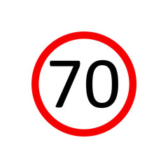 Traffic signs, speed limit. Vector icon