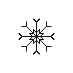 Snowflake icon graphic design template illustration