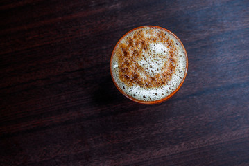 masala tea in a wooden table
