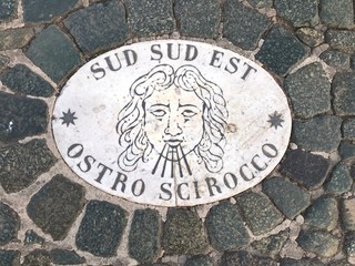 Paving stone  wind in Vaticano city, Italy 