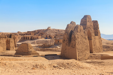 Archaeological site near the temple of Hatshepsut in Deir el-Bahri. Excavations of ancient Egypt on...